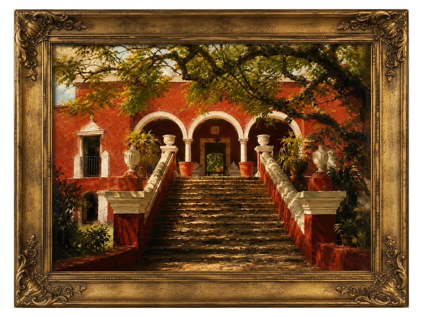 Framed painting of Hacienda San Pedro Chimay